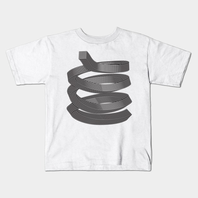 Black and white spiral Kids T-Shirt by oscargml